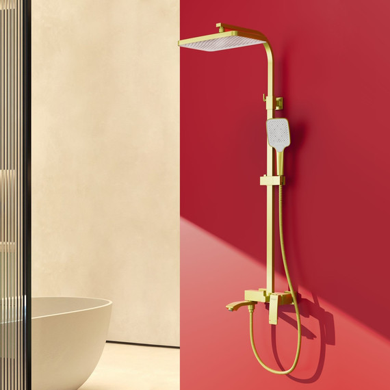 Душевая система Raglo R01.24.03, сатин золотой - фото 3