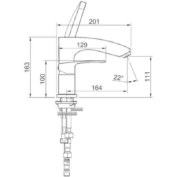 Смеситель на борт ванны Raglo R01.31, хром - фото 2