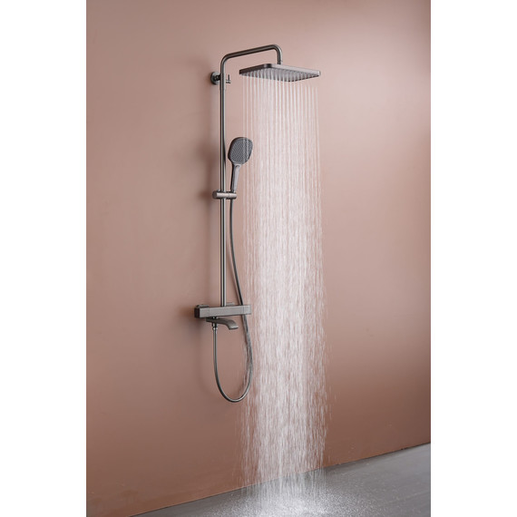 Душевая система с термостатом Raglo R22.26.09, графит - фото 5