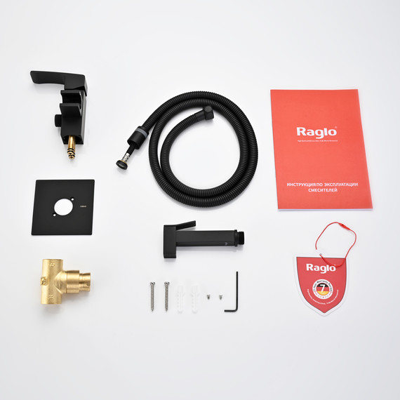 Набор для гигиенического душа Raglo R01.52.06 (со скрытой частью) чёрный - фото 9