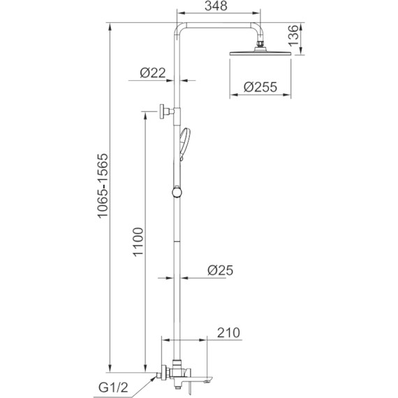 Душевая система Raglo R03.24, хром - фото 2