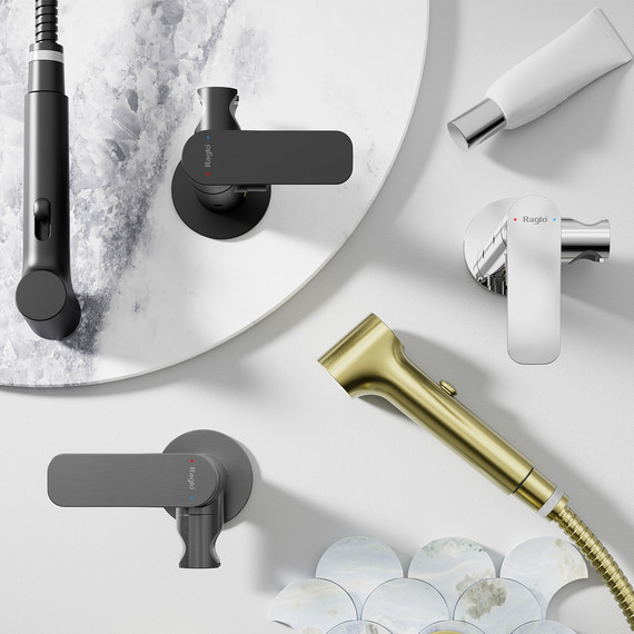 Набор для гигиенического душа Raglo R03.52 (со скрытой частью) хром - фото 11