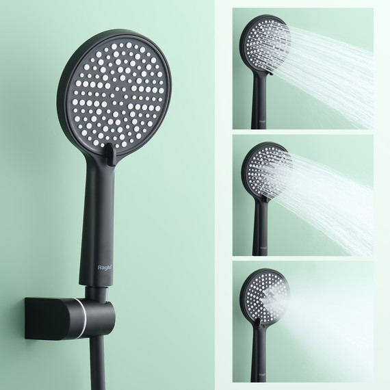 Душевая система встраиваемая Raglo R20.27.06 (со скрытой частью) чёрный - фото 9