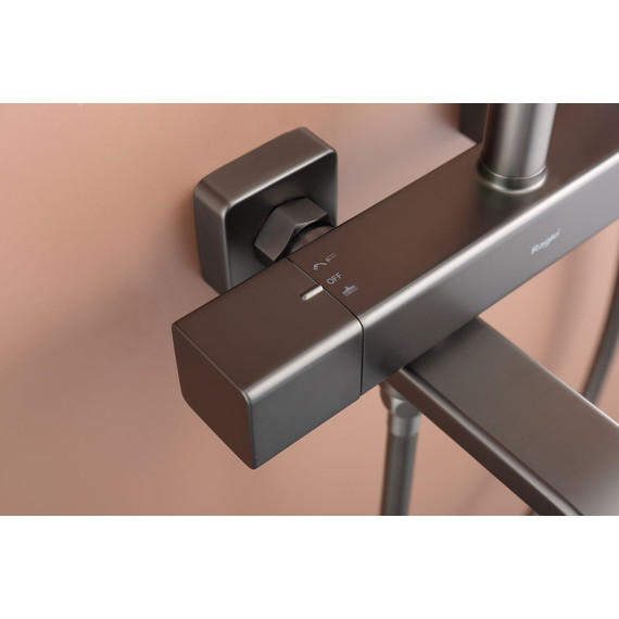 Душевая система с термостатом Raglo R22.26.09, графит - фото 10