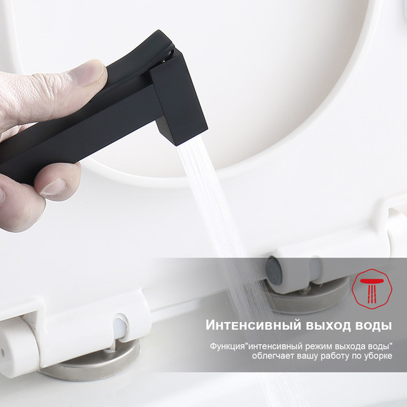 Набор для гигиенического душа Raglo R01.53.06 (со скрытой частью) чёрный - фото 6