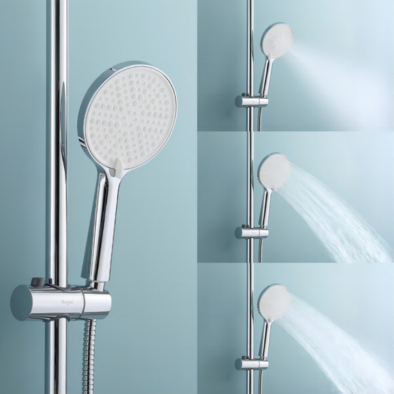 Душевая система с термостатом Raglo R20.26, хром - фото 12