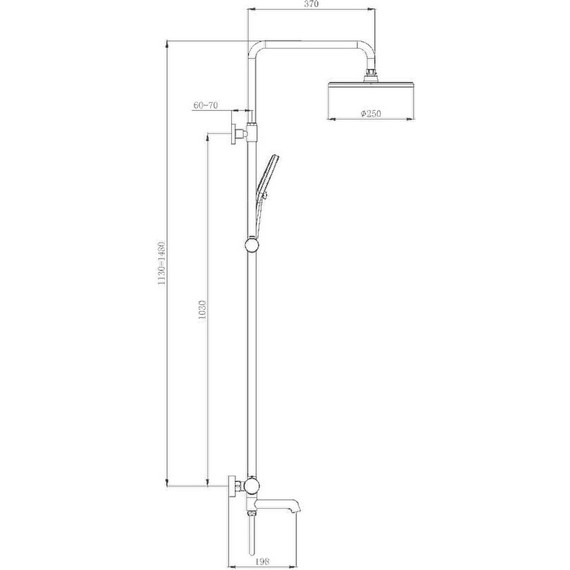 Душевая система с термостатом Raglo R20.26.09, графит - фото 2