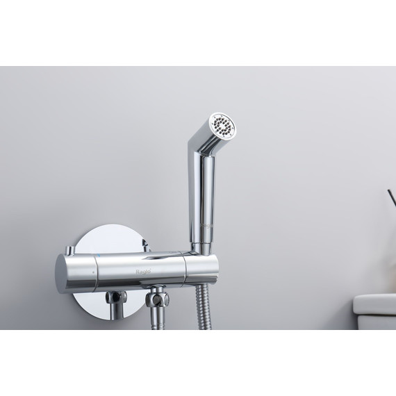 Набор для гигиенического душа с термостатом Raglo R23.56 (со скрытой частью) хром - фото 7