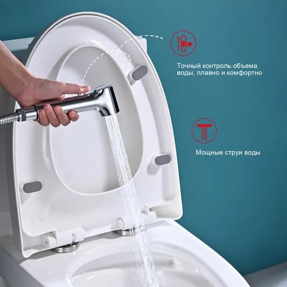 Смеситель для раковины с гигиеническим душем Raglo R03.12, хром - фото 7