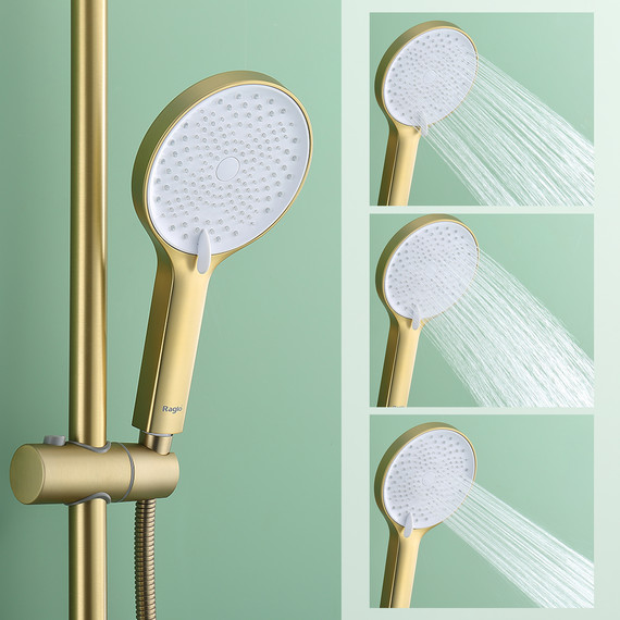 Душевая система Raglo R03.24.03, сатин золотой - фото 10