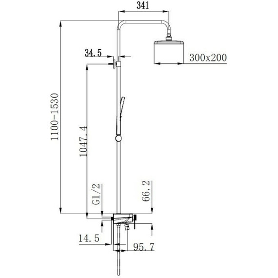 Душевая система Raglo R60.24.06, чёрный - фото 2