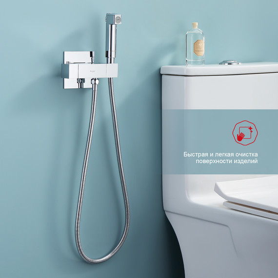 Набор для гигиенического душа с термостатом Raglo R24.56 (со скрытой частью) хром - фото 4