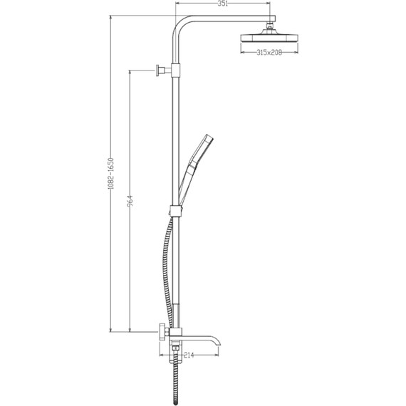 Душевая система Raglo R02.24.06, чёрный - фото 2