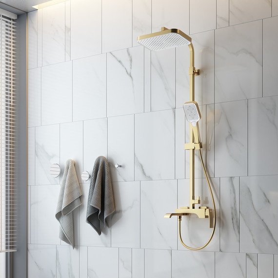 Душевая система Raglo R02.24.03, сатин золотой - фото 11