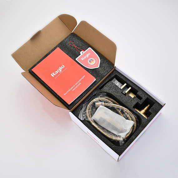 Набор для гигиенического душа Raglo R01.52.03 (со скрытой частью) сатин золотой - фото 10