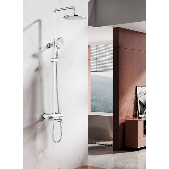 Душевая система с термостатом Raglo R20.26, хром - фото 14