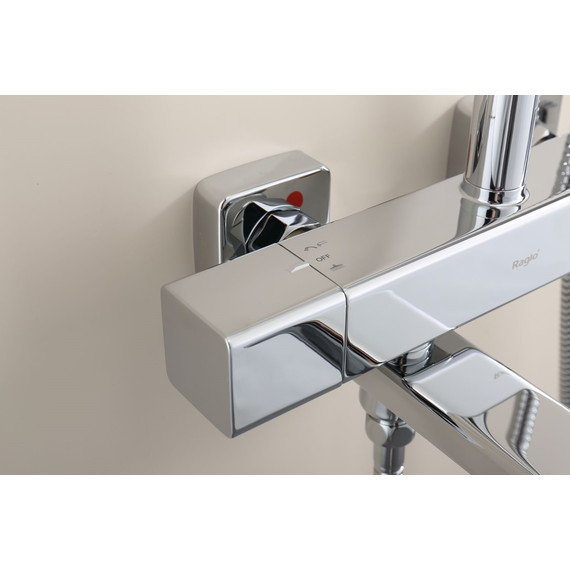 Душевая система с термостатом Raglo R22.26, хром - фото 7