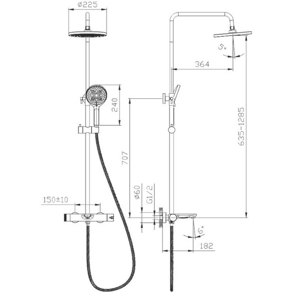 Душевая система Raglo R32.24, хром - фото 2