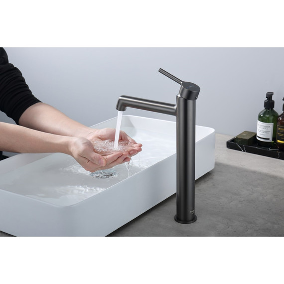 Смеситель для раковины высокий Raglo R20.15.09, графит - фото 8