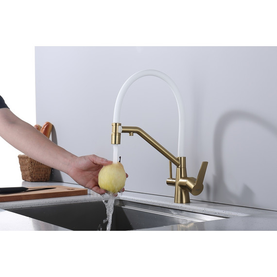 Смеситель для кухни Raglo R80.62.03, золотой сатин - фото 9