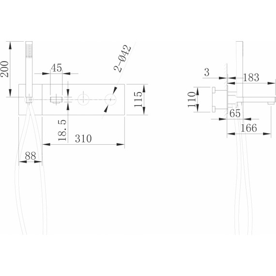 Смеситель для ванны Abber Rund AF8730G, золото матовый, Цвет производителя: золото матовое - фото 4