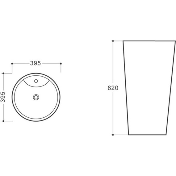 Раковина напольная Vincea 40 см VBS-2P201 - фото 3