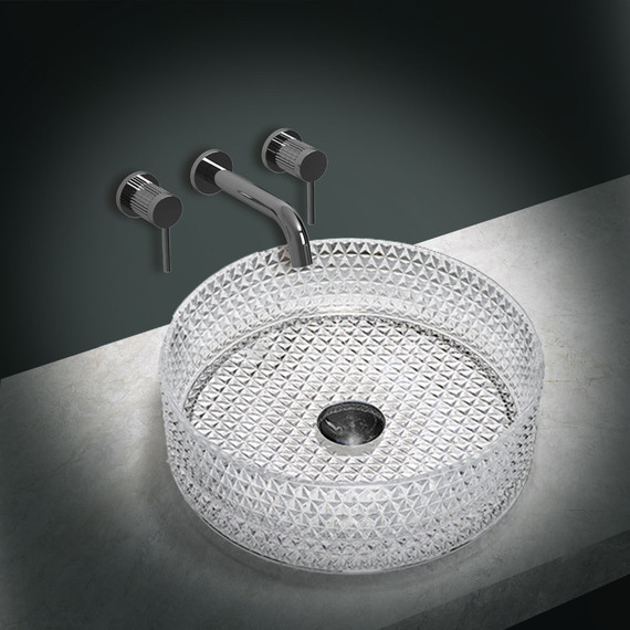 Раковина-чаша Vincea 40 см VBS-5GL01, прозрачный - фото, картинка 2 Раковина-чаша Vincea 40 см VBS-5GL01, прозрачный - фото 2