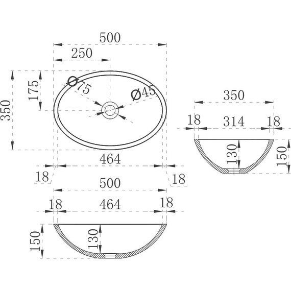 Раковина-чаша Vincea 50 см VBS-6T11B, чёрный - фото 4