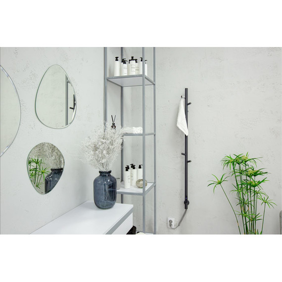 Полотенцесушитель электрический Vincea П1 1370 мм, графит (возможность скрытого подключения) VTD-1DGE - фото 4