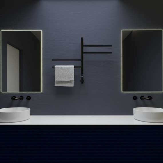 Полотенцесушитель электрический Vincea П4 425x600 мм, чёрный (возможность скрытого подключения) VTD-1S1CBE - фото 3