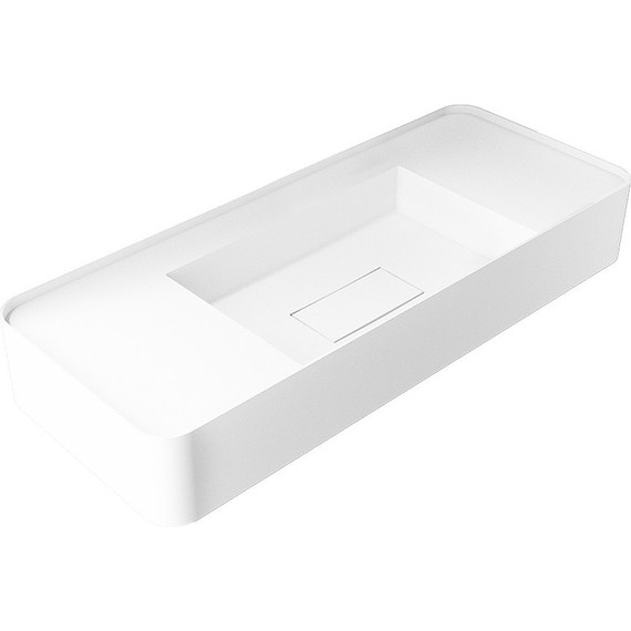 Раковина подвесная Vincea Solid Surface 100 см VWB-6S380MW, белый матовый - фото 3