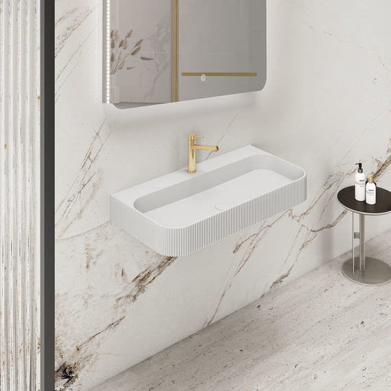 Раковина подвесная Vincea 75 см VWB-6SG75MW, белый матовый - фото, картинка 2 Раковина подвесная Vincea 75 см VWB-6SG75MW, белый матовый - фото 2