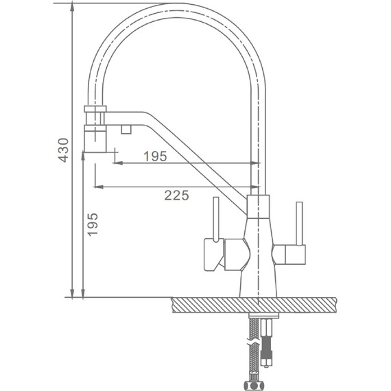 Смеситель для кухни Raglo R80.62.06, чёрный - фото 2