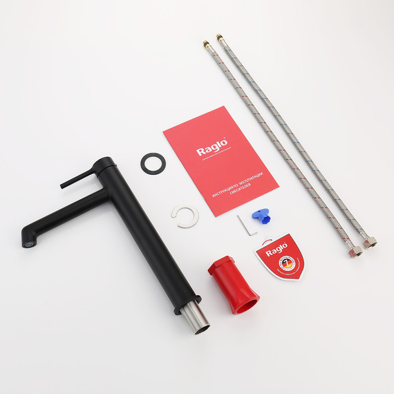 Смеситель для раковины высокий Raglo R20.15.06, чёрный - фото 10