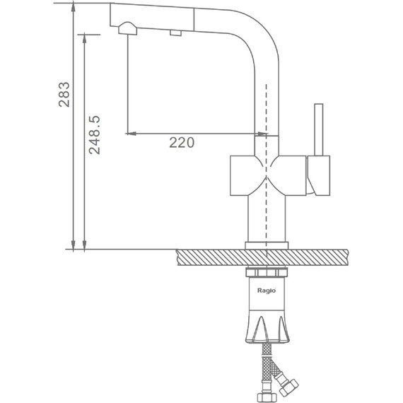 Смеситель для кухни Raglo R86.49.06, чёрный - фото 2