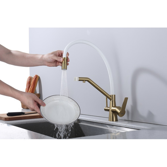 Смеситель для кухни Raglo R80.62.03, золотой сатин - фото 11