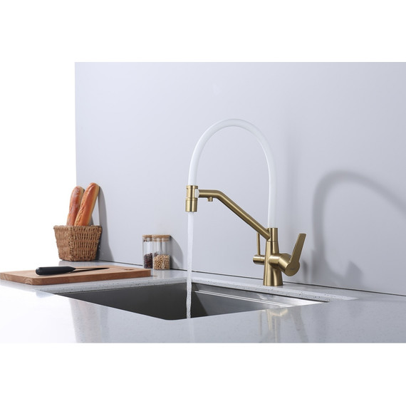 Смеситель для кухни Raglo R80.62.03, золотой сатин - фото 4