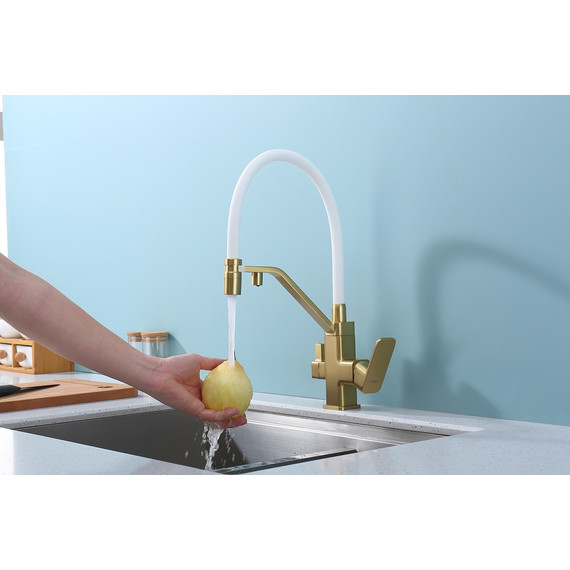 Смеситель для кухни Raglo R85.62.03, золотой сатин - фото 8