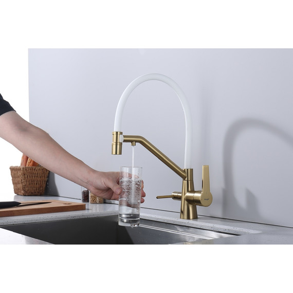 Смеситель для кухни Raglo R80.62.03, золотой сатин - фото 8