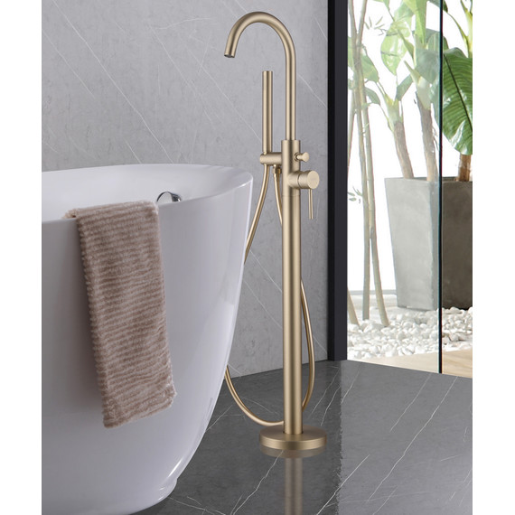 Смеситель для ванны Abber Wasser Kreis AF8115G, золото матовый, Цвет производителя: золото матовое - фото 3