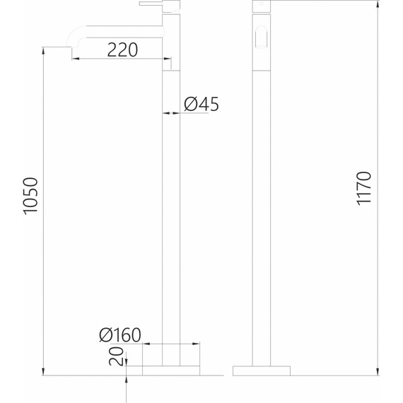 Смеситель для раковины напольный Abber Wasser Kreis AF8140G, золото матовый, Цвет производителя: золото матовое - фото 6