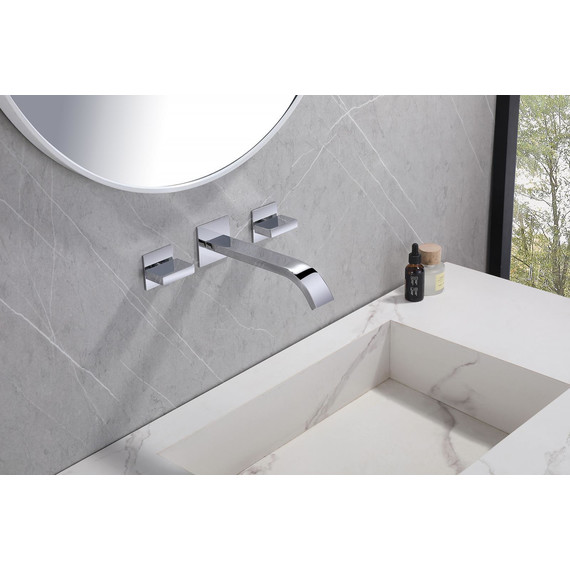 Смеситель для раковины настенный Abber Wasserfall AF8612 (со скрытой частью), Цвет производителя: хром - фото 2