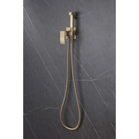 Набор для гигиенического душа Abber Wasserfall AF8625G, золото матовый - фото 3