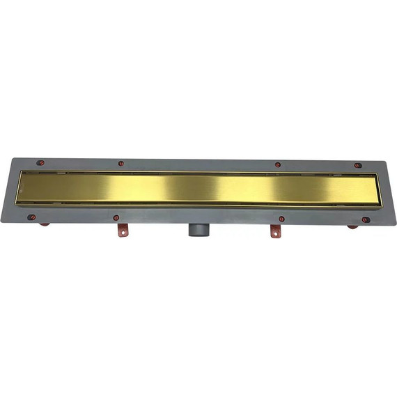 Трап Veconi Klasik 85 см V850KG (под плитку) брашированное золото, Цвет производителя: брашированное золото, Размер трапа: 850 - фото 