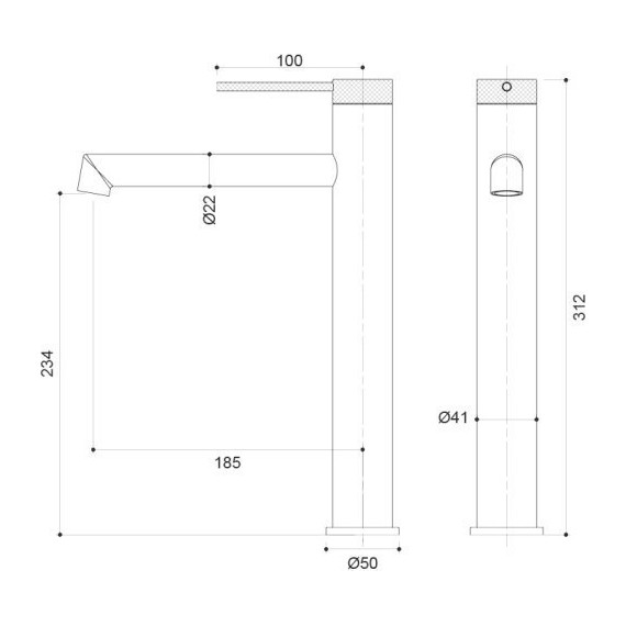Смеситель для раковины высокий Vincea Rim VBF-2RM2CH - фото 3