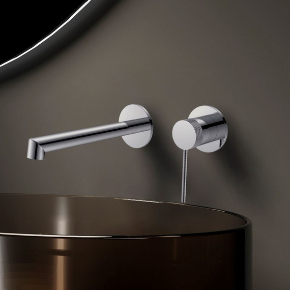 Смеситель для раковины настенный Vincea Rim VBFW-2RM1CH (со скрытой частью) - фото 2