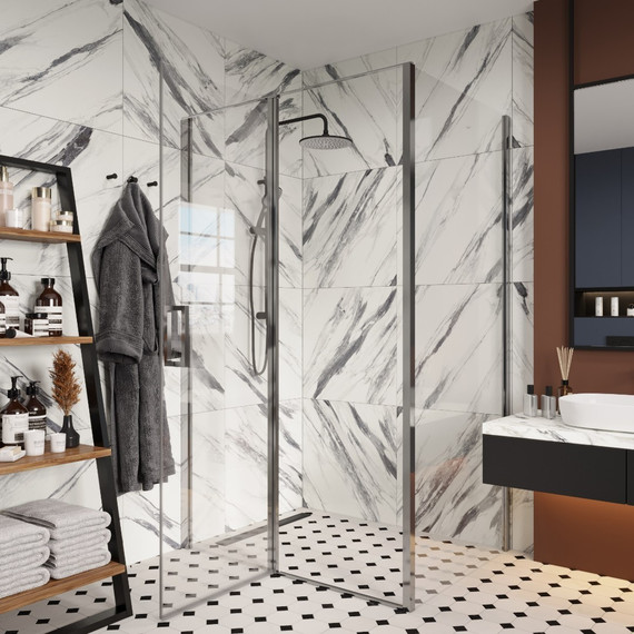 Душевое ограждение CeruttiSpa 120х90 см VICTORIA120, хром/прозрачное - фото 3