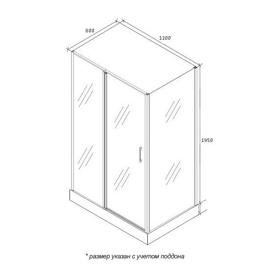 Душевое ограждение CeruttiSpa 120х90 см VICTORIA120, хром/прозрачное - фото 5