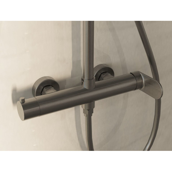 Душевая система для душа Vincea Rondo VSFS-1R0GM, вороненая сталь - фото 3