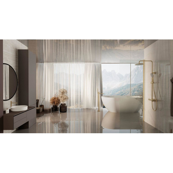 Душевая система для душа Vincea Rondo VSFS-1R0BG, брашированное золото - фото 3